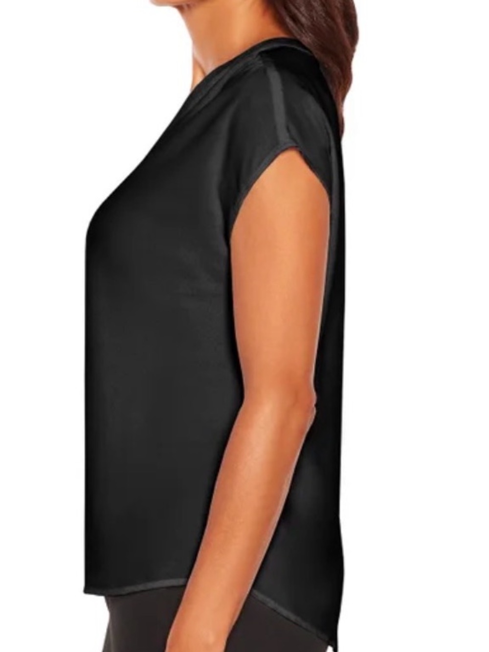Banana Republic Black V-Neck Cap Sleeve Blouse - Picture 8 of 8